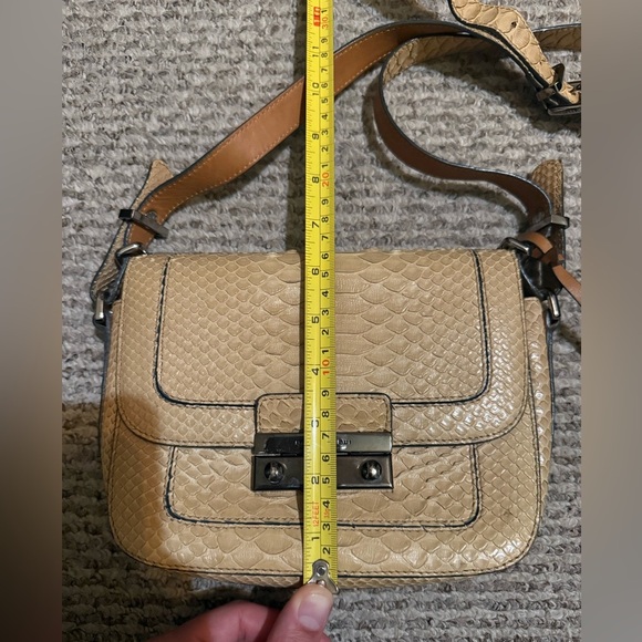 Barbara Bui Tan Python With Metal Details Crossbody Bag O/S - Picture 11 of 14